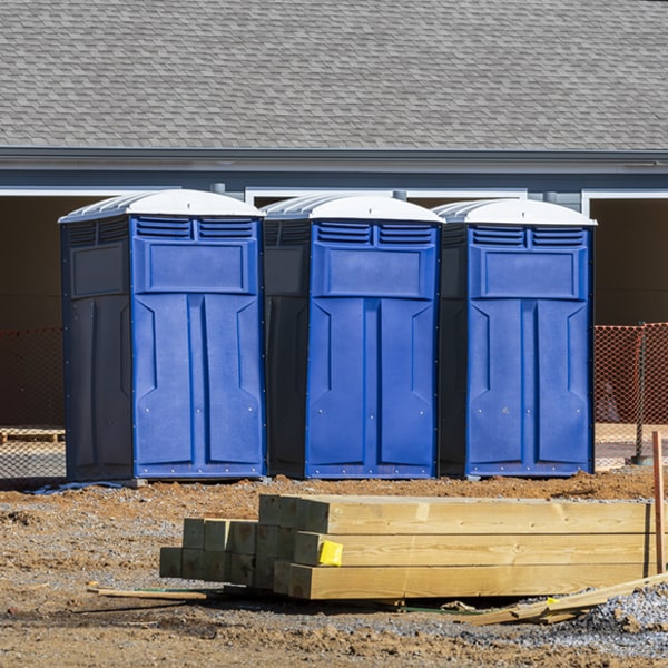 how often are the porta potties cleaned and serviced during a rental period in Sterling